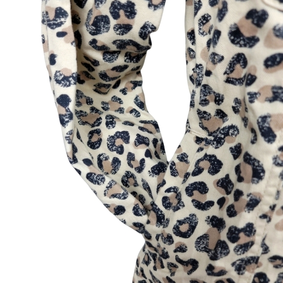 NWT Caslon Leopard Print Button Down‎ Women's Utility Jacket Size XXS - Picture 5 of 11
